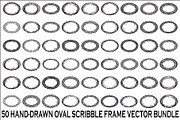 Hand Drawn Oval Scribble Frames, an Illustration by Gfx_Store (Thumbnail 1 of 51)
