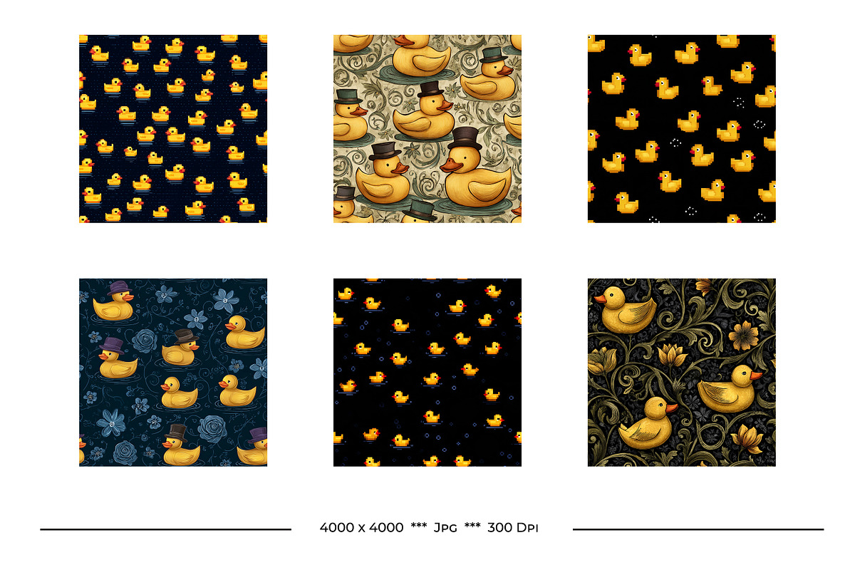 Rubber Duckies Retro Art Patterns, a Pattern Graphic by karenfoleyphoto (Photo 13 of 15)