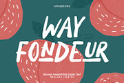 Wayfondeur Handwritten Display Font, a Handwritten Font by Maulana Creative (Thumbnail 1 of 10)