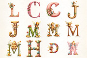 Easter Alphabet Fairy Clipart, an Illustration by CrexoraLab (Thumbnail 1 of 5)