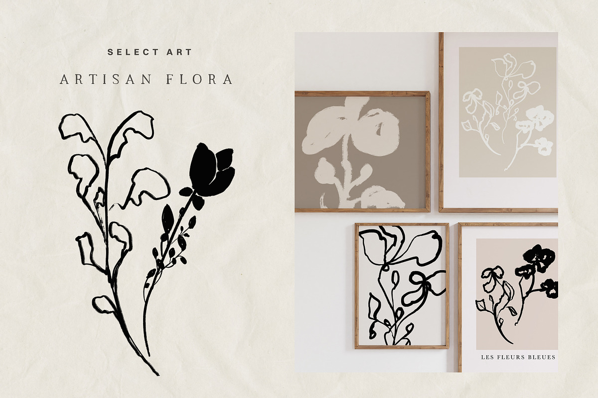 Artistic Abstract Floral Line Art, an Illustration by Laras Wonderland (Photo 3 of 9)