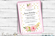 Flower shower party invitation, an Invitation Template by ThePaperOwl (Thumbnail 2 of 2)