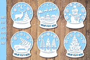 Snow Globe Papercut Bundle SVG, a Graphic by Digital_Craftyfox (Thumbnail 4 of 15)