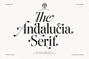 The Andalucia Serif, a Serif Font by Pista Mova (Thumbnail 1 of 26)