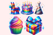Birthday Clipart PNG Bundle, a Graphic by M9 Design (Thumbnail 4 of 7)