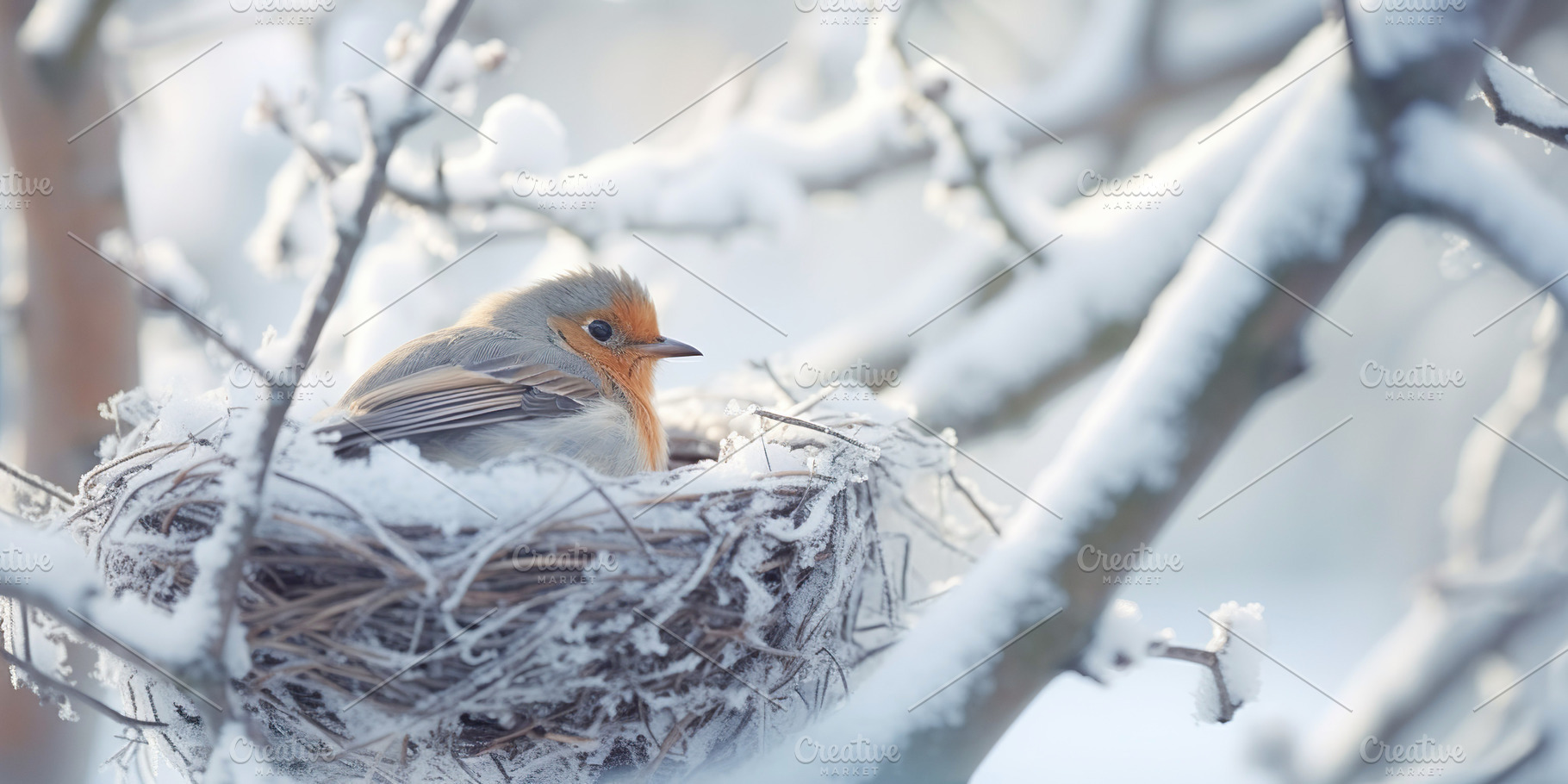 European Robin in Winter, a Nature Photo by Iconogenic