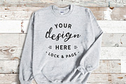 Gildan 18000 Sweatshirt Mega Bundle, a Hoody Mockup by lock and page (Thumbnail 7 of 7)