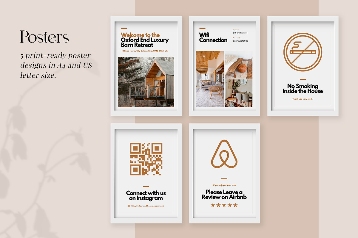Airbnb Welcome Book & Signs Template, a Brochure Template by RWstudio (Photo 4 of 10)