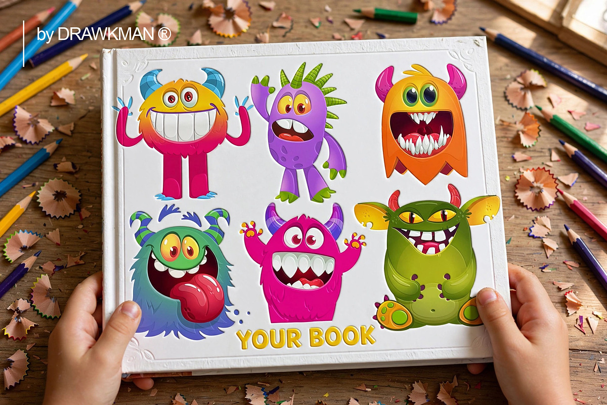 Monster Pack - 135 Cute Monsters, a Decorative Illustration by D R A W K M A N (Photo 30 of 30)