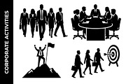 Business & Corporate Silhouettes Set, an Object Graphic by nandinigraphics (Thumbnail 2 of 3)