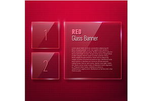 Set of glass banners