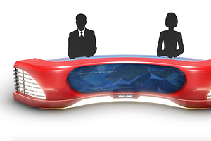 TV Studio News Desk 11