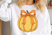 Coquette Pumpkin Grandmillennial PNG, an Illustration by Craft Nest (Thumbnail 3 of 6)