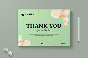 Thank You Card Template, a Stationery Template by MightyDesign