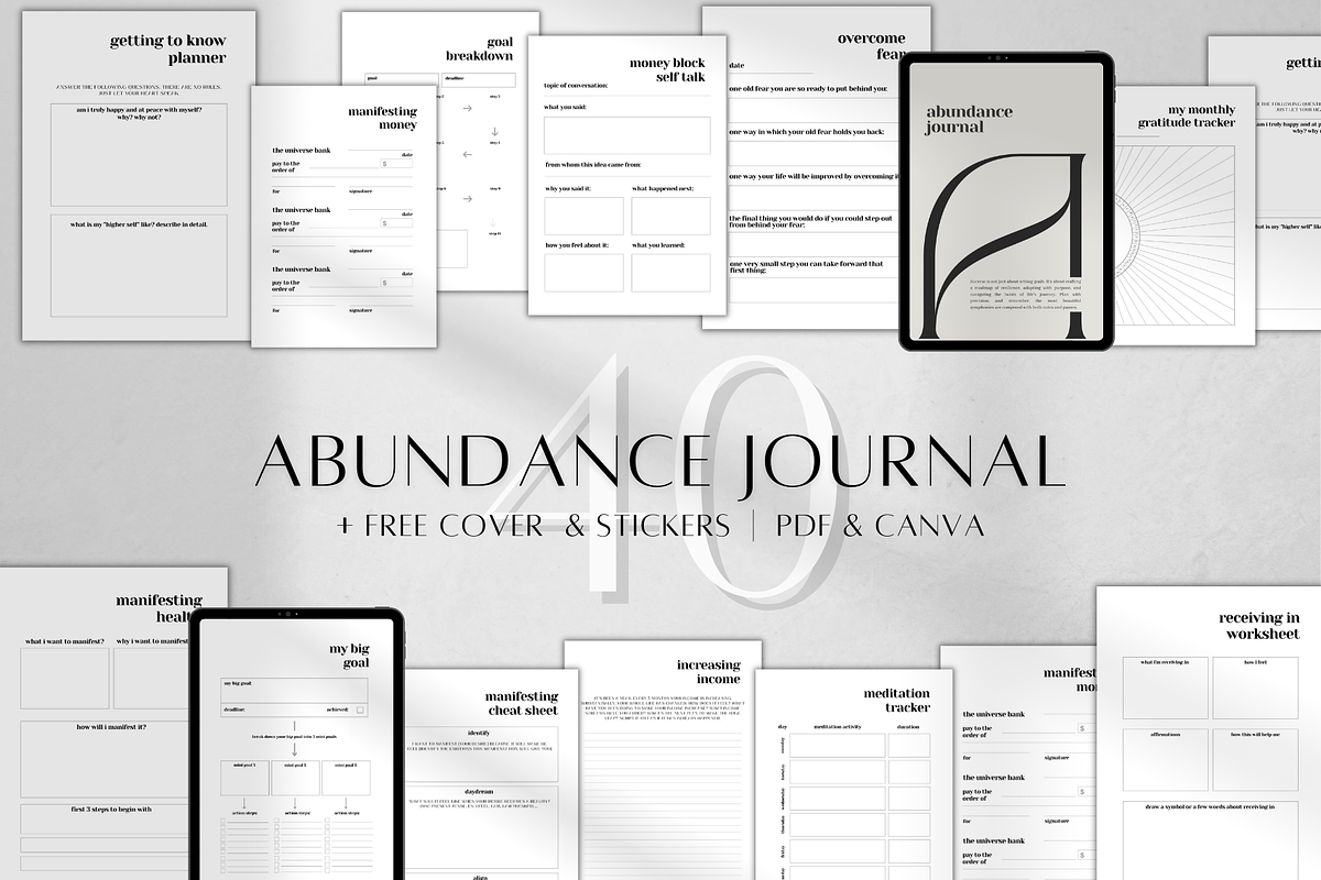 Abundance Journal Printable, a Stationery Template by BRANDcontent (Photo 1 of 6)
