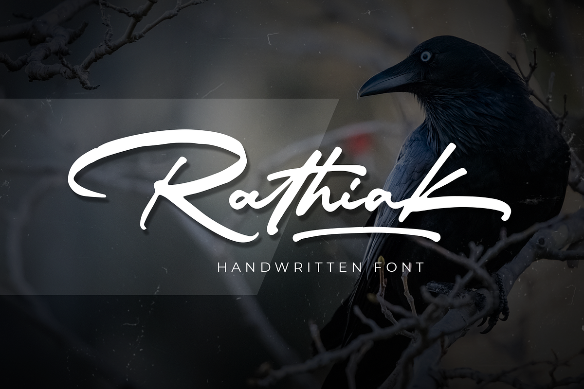 Rathiak - Handwritten, a Script Font by SusiType (Photo 1 of 8)