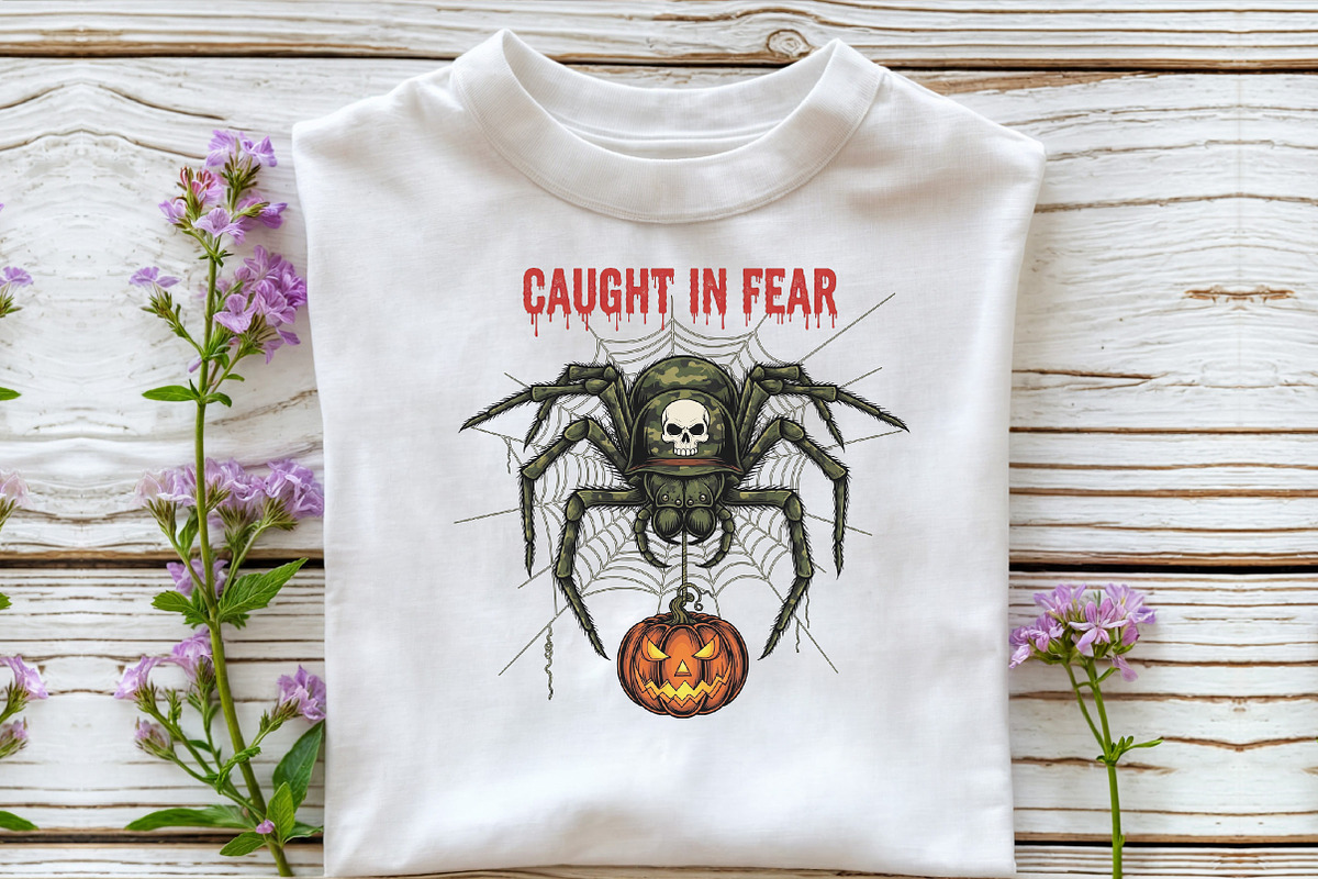 Camo Spider Halloween Sublimation, an Illustration by DreamCafeArt (Photo 6 of 6)