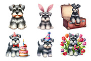 Miniature Schnauzer Dog Clipart, an Illustration by Daily.Designs (Thumbnail 2 of 5)