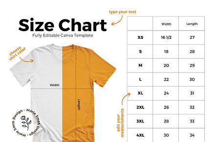 Size Chart - Canva Template
