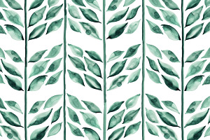 Botanical Herringbone In Emerald