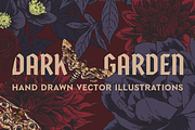 Dark Garden Floral Illustration Kit, a Seasonal Illustration by Instinct Design Co (Thumbnail 1 of 2)