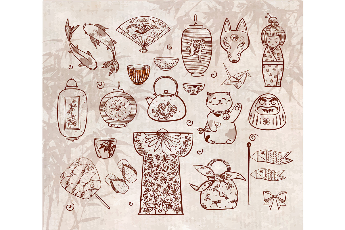 Japanese doodles, an Illustration by Elina_Li (Photo 7 of 13)
