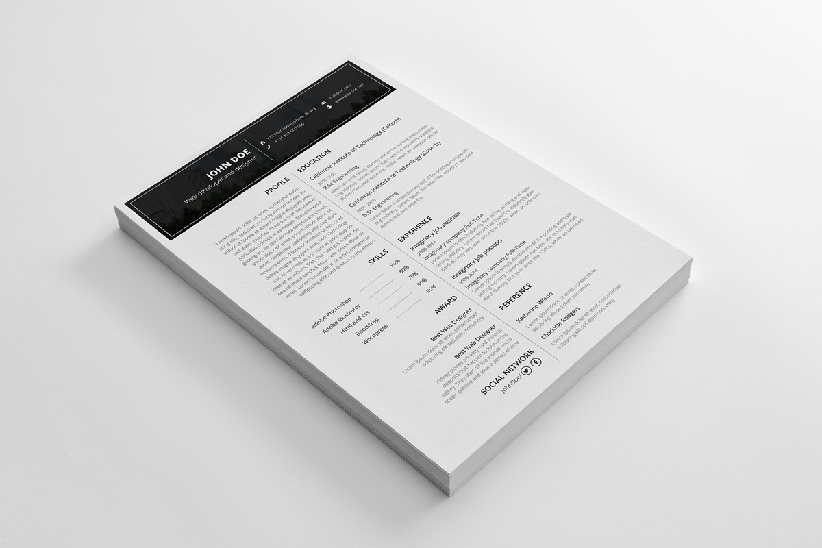 Resume templates, a Resume Template by Graphicalark (Photo 2 of 3)
