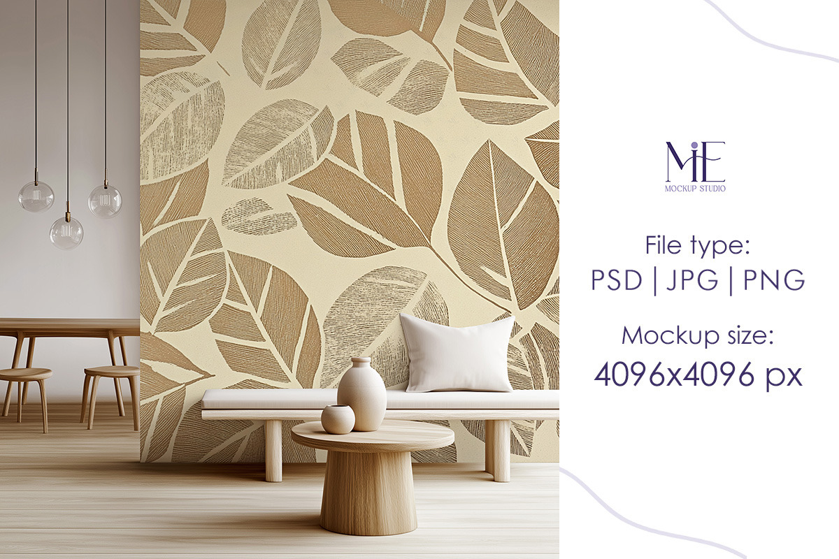 Wallpaper Mockup, Boho Wall Paper, a Mockup by Mie Mockup Studio (Photo 3 of 10)