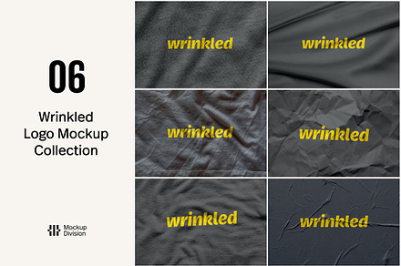 Wrinkled Logo Mockup Collection