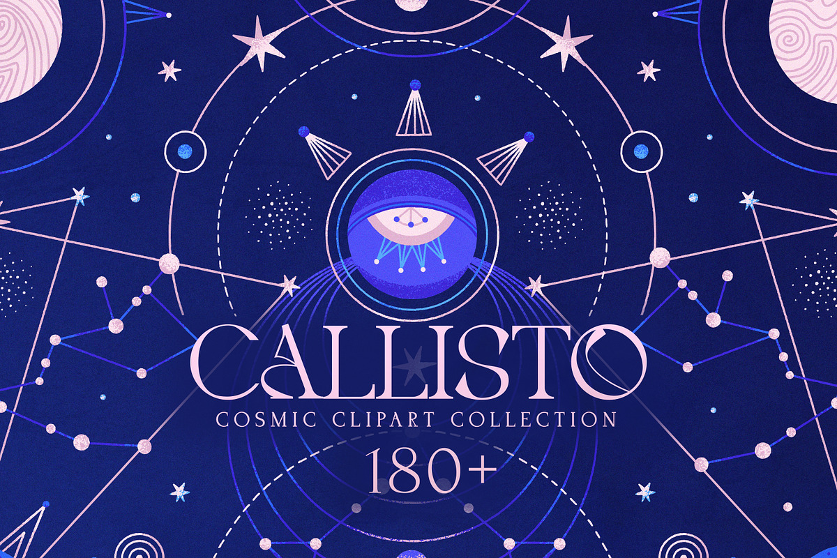 Callisto - Cosmic Clipart Collection, a Decorative Illustration by Leila Divine (Photo 1 of 11)