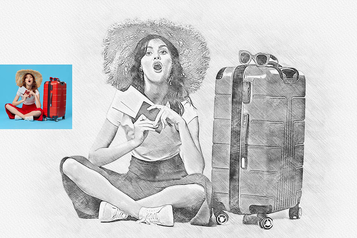 Professional Sketch Maker Photoshop, an Action Add-On by MRI STUDIO (Photo 8 of 17)