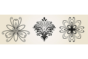 Vintage Big Set of Round Vector, a Decorative Illustration by FineArtStudio