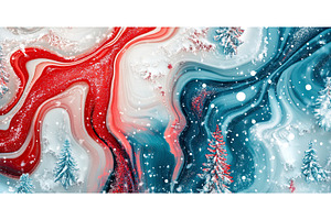 Colorful winter abstract art design, an Illustration by Lermont51