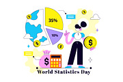 10 World Statistics Day Illustration, a Finance Illustration by denayunebgt (Thumbnail 4 of 4)