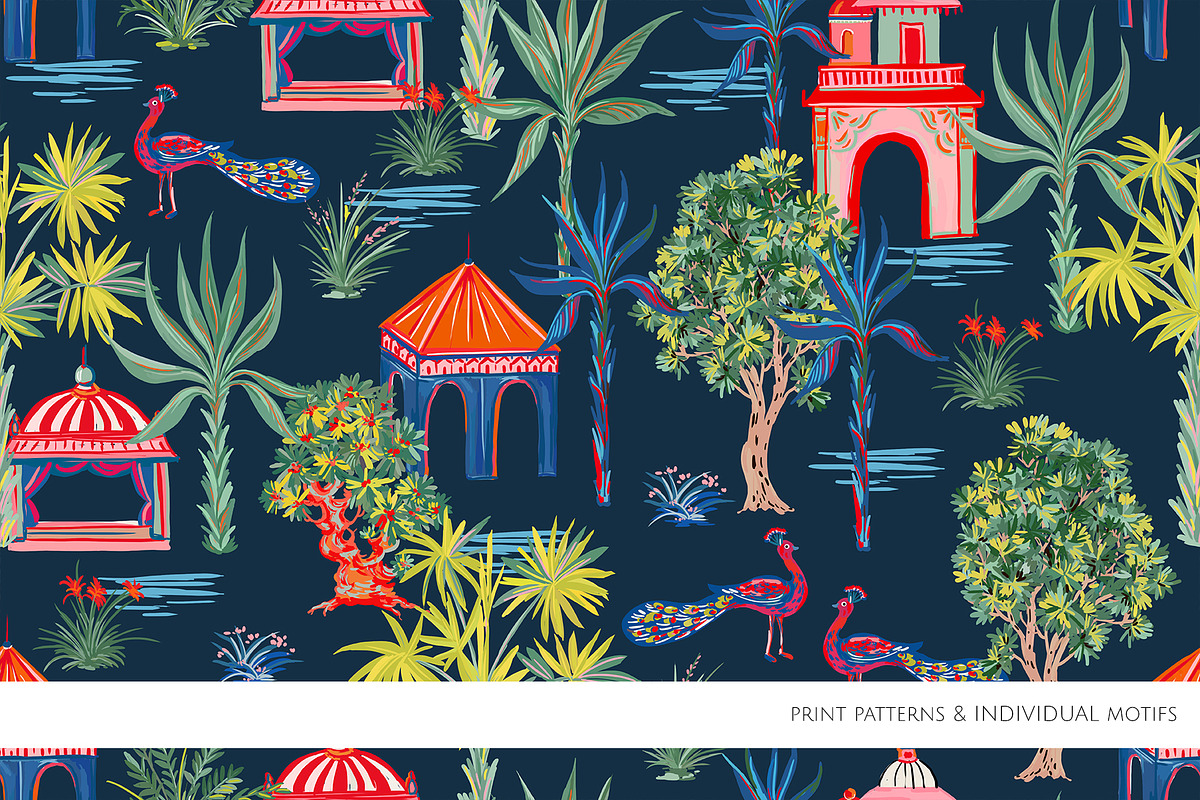 Chinoiserie Design(Pattern & motifs), a Pattern Graphic by HannaStudio (Photo 7 of 7)