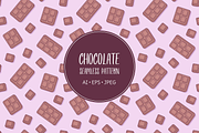 Chocolate bars seamless pattern, an Illustration by Cmeree (Thumbnail 1 of 3)
