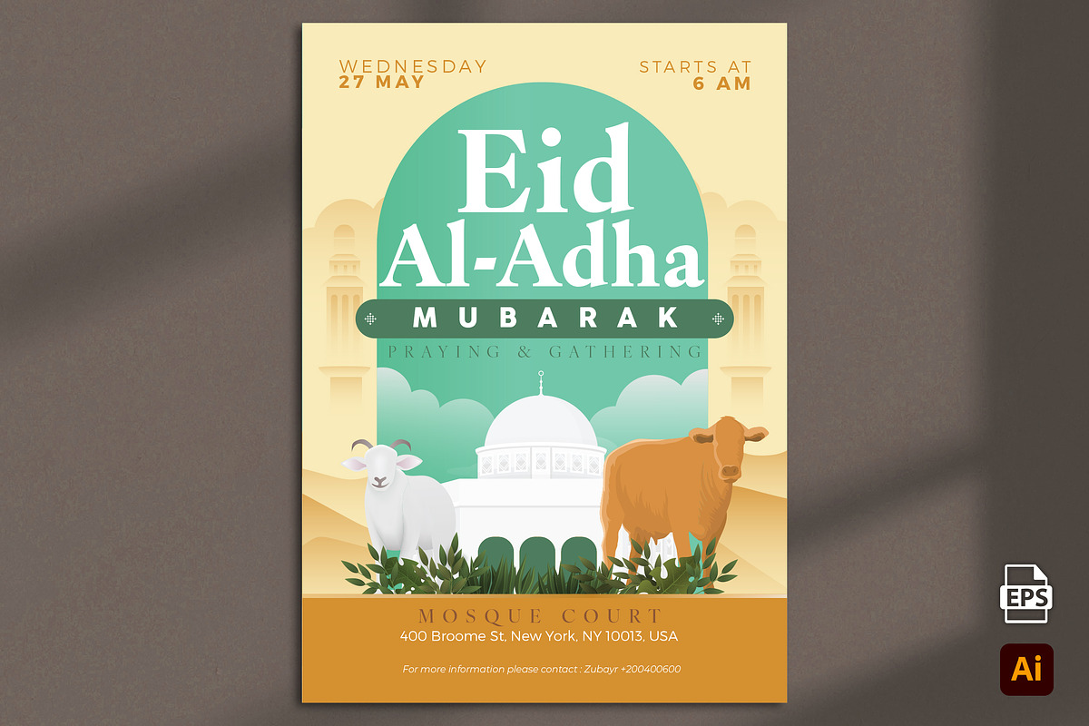 Eid Al Adha Mubarak Flyer, a Flyer Template by Aarley Kaiven (Photo 1 of 2)