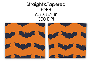 Bats Pattern Tumbler Sublimation