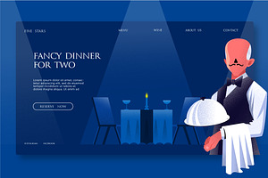 Fancy Dinner - Banner & Landing Page