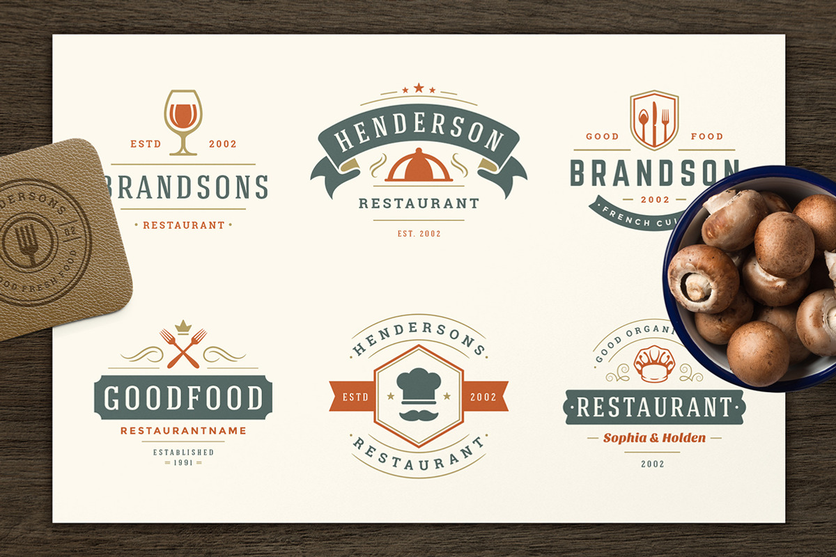 Restaurant Logos & Badges Bundle, a Branding & Logo Template by Vasya Kobelev (Photo 18 of 54)