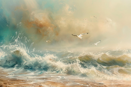 A bird soars above the crashing wave, a Photo by Iftikhar Alam