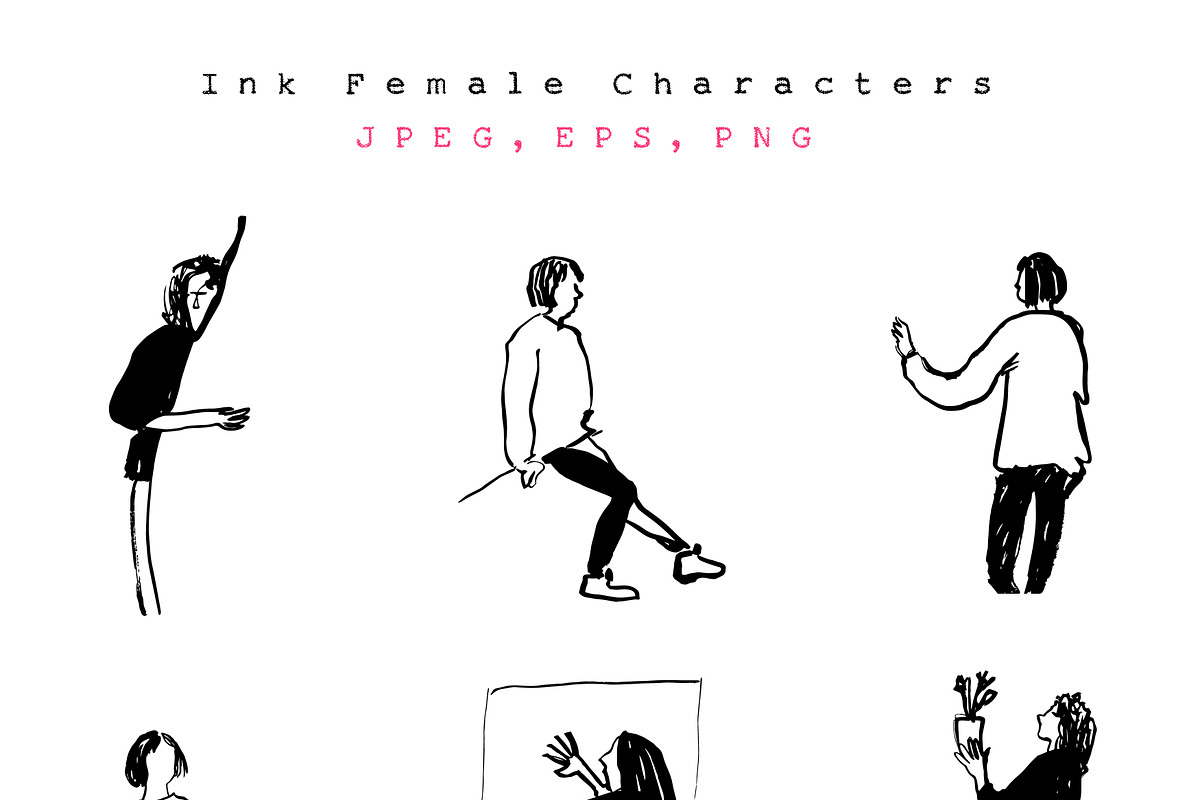 9 Ink Vectror Girls, a Graphic by Olga Bonitas (Photo 4 of 5)