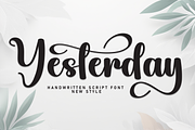 Yesterday | Script Font, a Handwritten Font by Scratchones (Thumbnail 1 of 9)