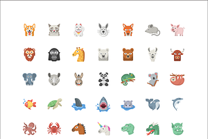 Animal Emoji - 42 Vector Icons