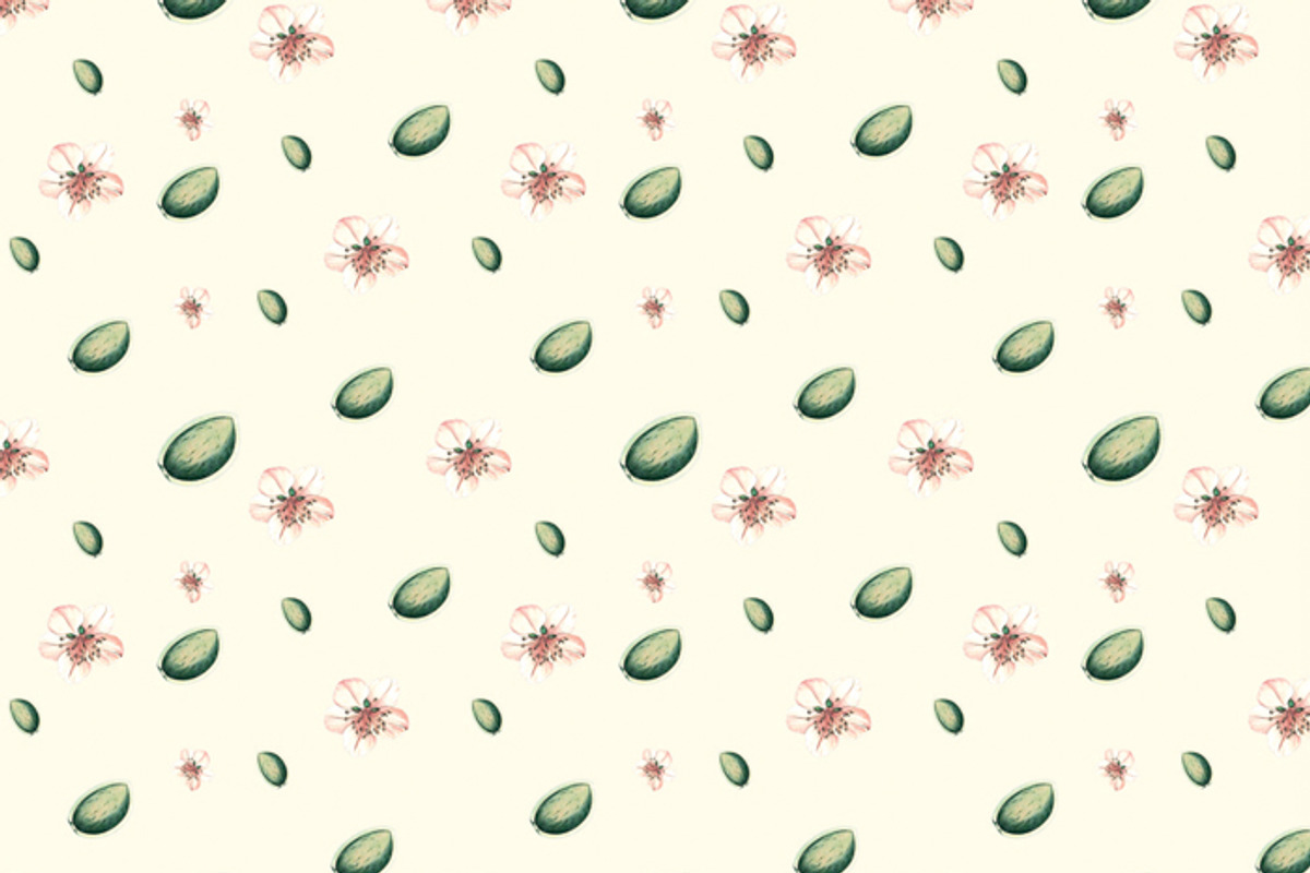 Botanical garden pattern - Almond, a Pattern Graphic by Klipa Illustrations (Photo 7 of 7)