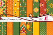 Indian Summer Digital Paper Pack, a Pattern Graphic by InkBite Designs (Thumbnail 1 of 4)