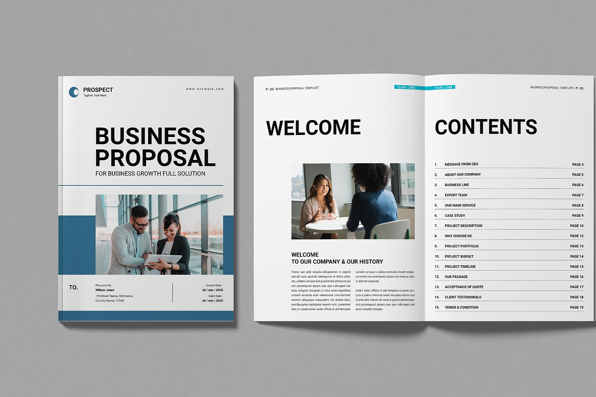 Business Proposal Template, a Brochure Template by Work-Envance (Photo 2 of 9)