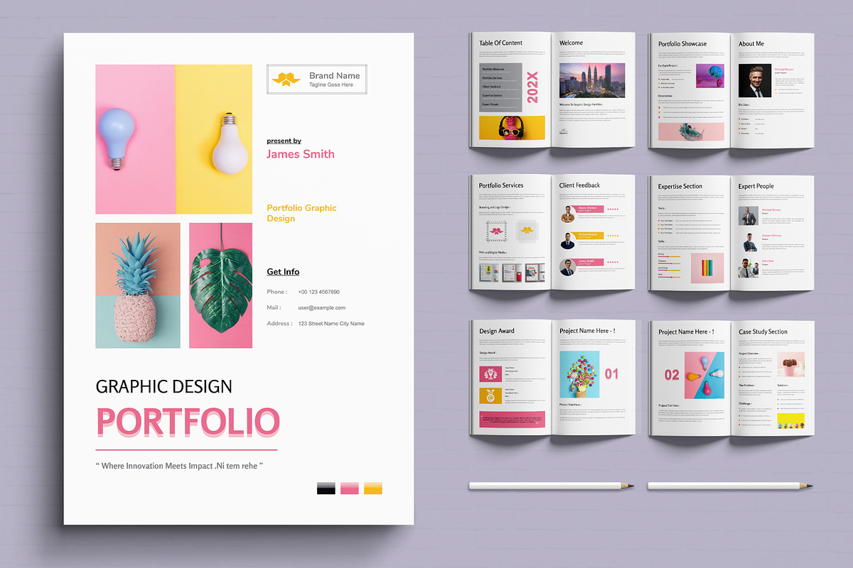 Graphic Design Portfolio, a Magazine Template by MightyDesign (Photo 1 of 6)