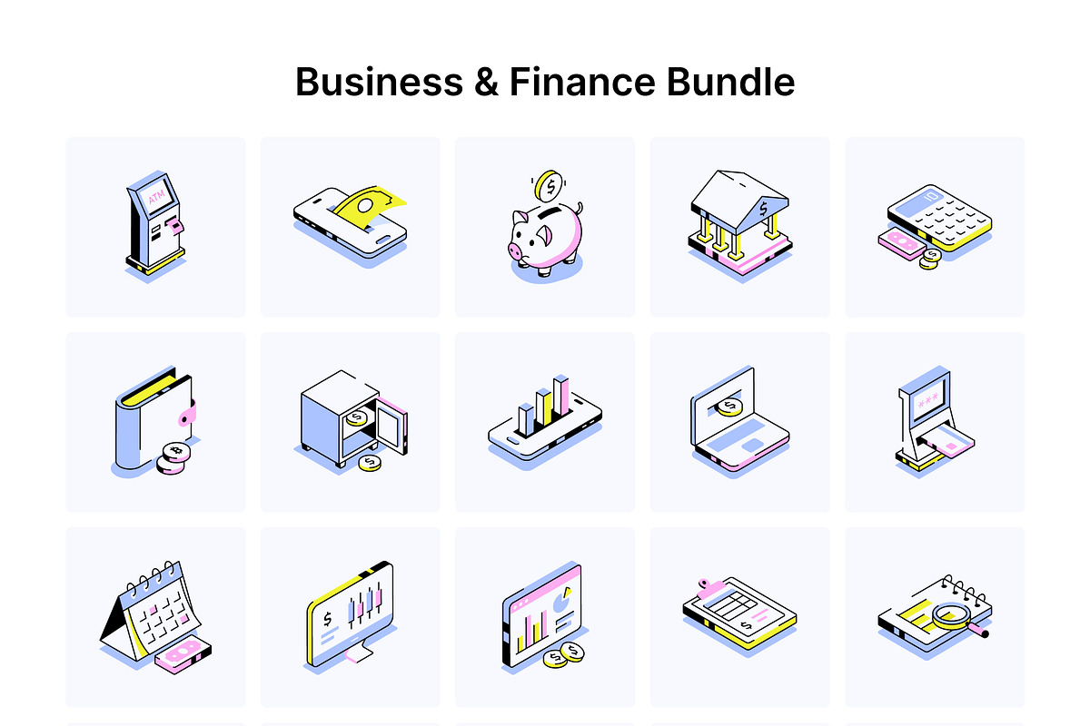 250 Universal Isometric Icons, an Object Illustration by Prosymbols (Photo 9 of 13)