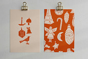 Modern Christmas Linocut Bundle, an Illustration by ClayStudio (Thumbnail 4 of 8)